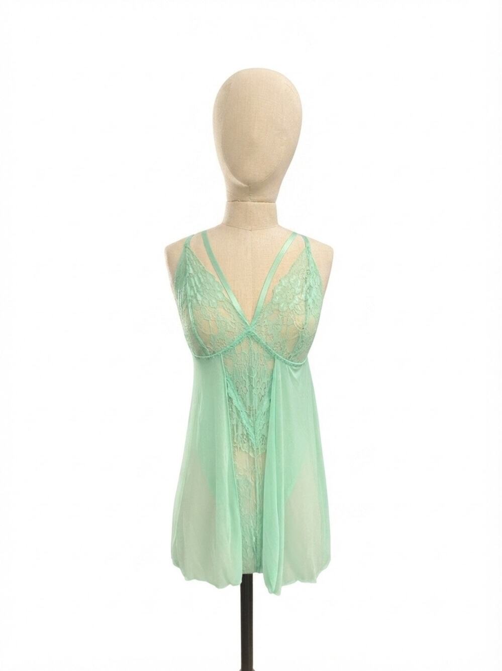 Mint Green Lace Babydoll Bodysuit Nightgown NWOT Size XXL